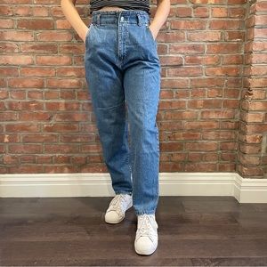 Mango high waisted mom jeans with scrunched elastic band 
Size: 4.